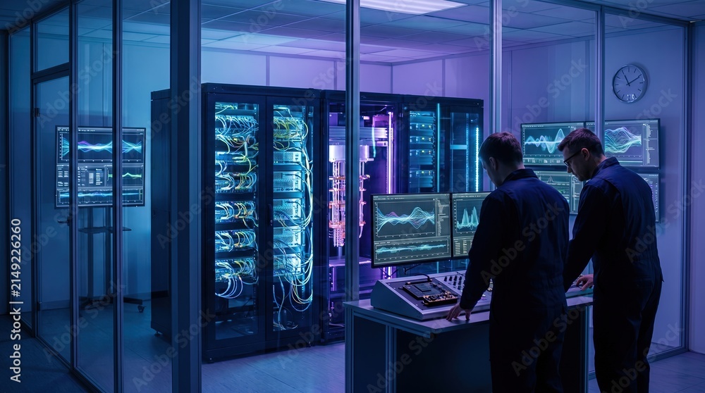 Fototapeta premium Advanced Technology in Trading Communication Setup