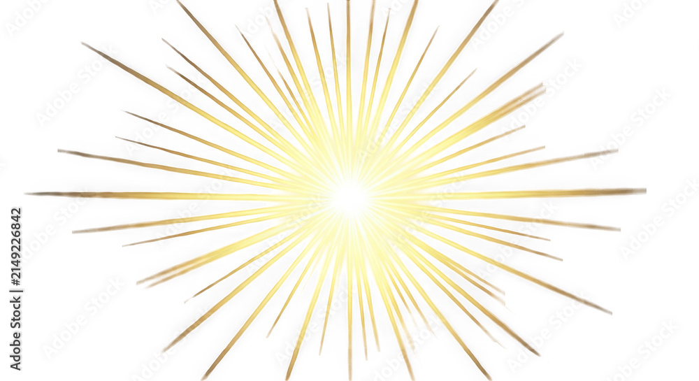 Obraz premium A radiant burst of light illuminating the darkness with vibrant energy isolated on transparent background