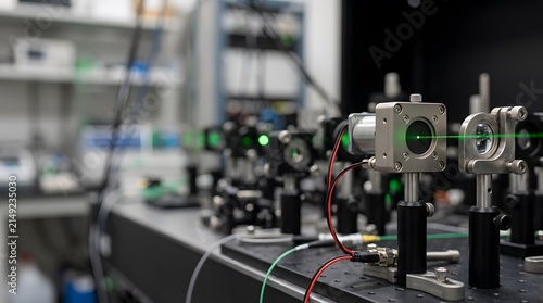 laboratory laser shutter module integrated into precision optical experiment setup