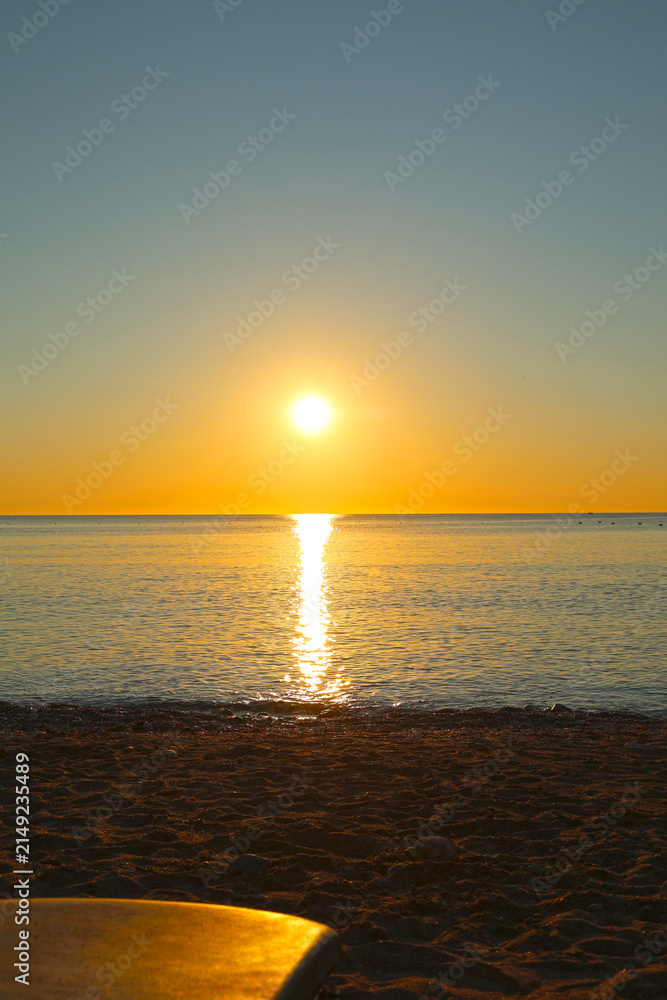 Obraz premium Sunrise on the island of Rhodes.