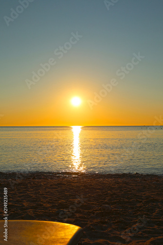Foto Sunrise on the island of Rhodes.