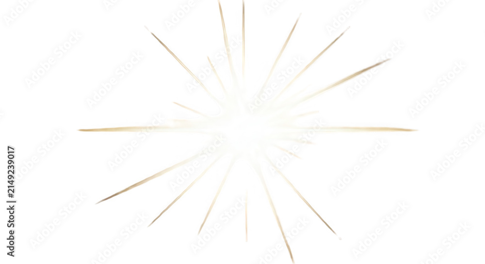 Obraz premium A bright yellow starburst on a white background isolated on transparent background