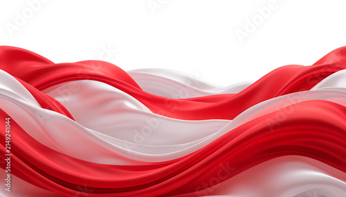 Indonesian Independence Day Background with Red and White Flag, Freedom Concept