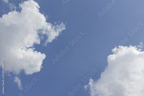 Canvas Print It is a blue sky with fluffy clouds.