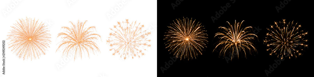 Fototapeta premium PNG 発光 爆発 花火 光 バースト 透明 切り抜き リアル きらめき オーバーレイ デザイン 背景 素材.