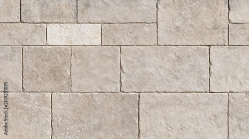 Plakat w ramie Natural Stone Ashlar Wall Seamless Texture Pattern