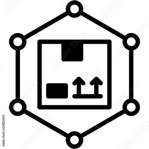 Distribution Logistics Supply Chain Network Vector Illustration