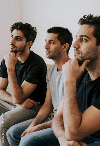Three young middle eastern ...