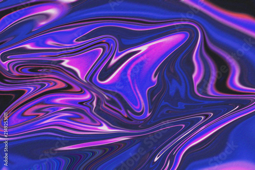 Abstract flowing purple and blue liquid swirls with vibrant light reflections and smooth textures for modern design backgrounds