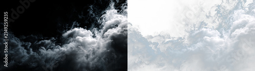 Konstfotografi Clouds swirl softly in the sky creating a vast white canvas with hints of blue d