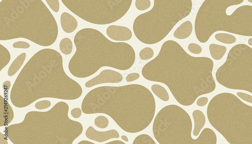 Obraz na płótnie Organic Blob Pattern Cream and Tan Background