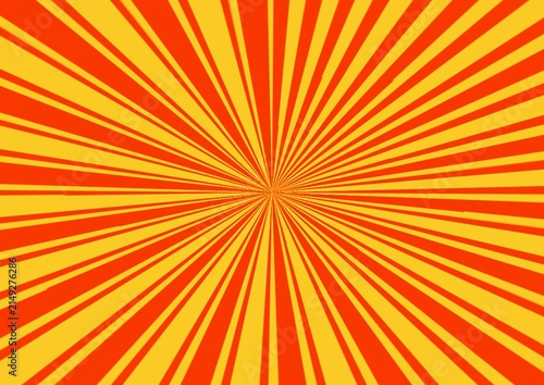 orange sunburst backgroundAbstract red and yellow sunburst background featuring vibrant radial burst rays from the center. Perfect for comic book designs, pop art, vintage posters, sale banners, adver