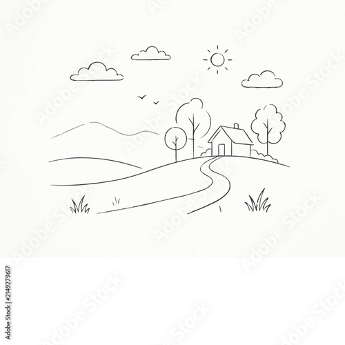 Abstract geometric vector illustration with overlapping shapes