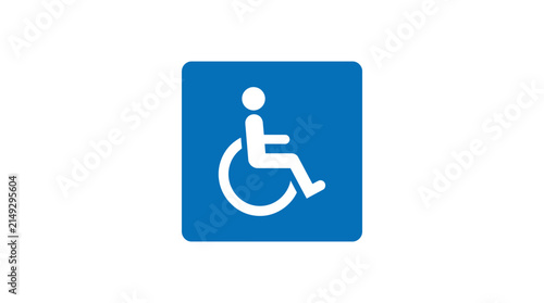 International wheelchair accessibility sign vector illustration for public spaces