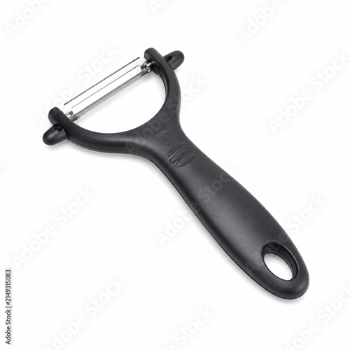 Handheld vegetable peeler with sharp blade and ergonomic handle