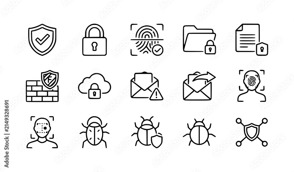 Fototapeta premium set of vector icons for web