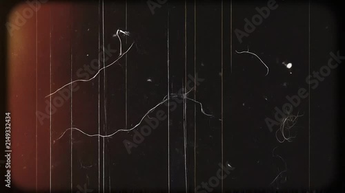 Vintage Film Grain Scratch Overlay Effect with Light Leak and Hair Scratches