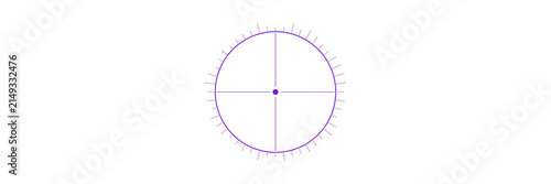 фотографія Solar observation crosshair with sunspot activity rings