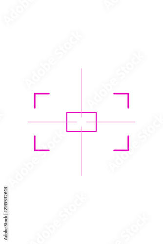 Fotografía Satellite imaging sensor crosshair with coordinate grid