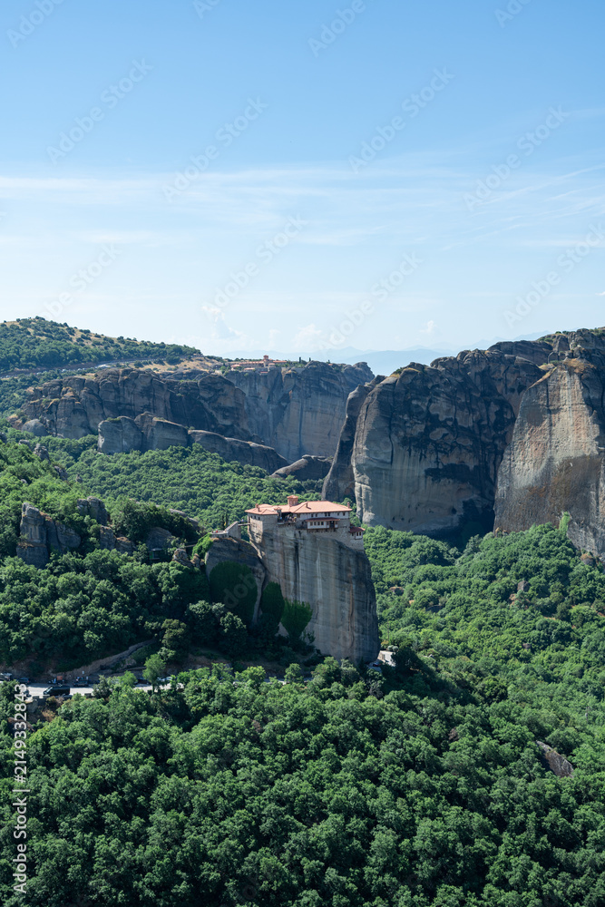 Fototapeta premium Ancient Monastery on the Cliffs of Meteora, Greece