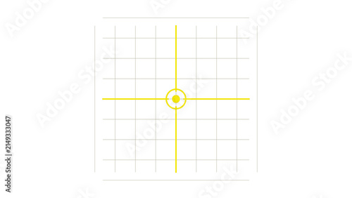 Geologic fault line crosshair with seismic activity rings. Isolated transparent PNG crosshair overlay for Photoshop and video.