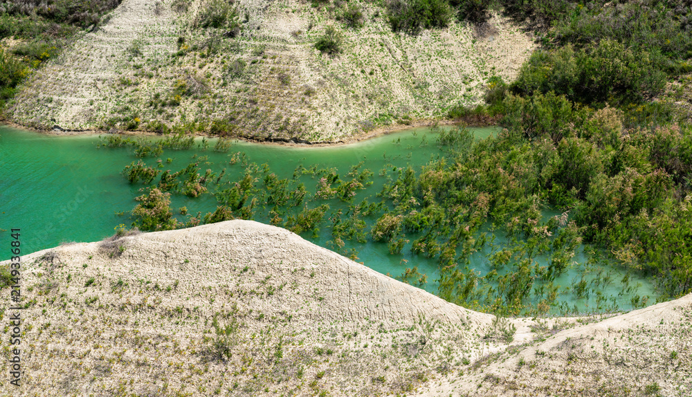 Obraz premium Scenic sight in the Embalse de Algeciras, Alhama de Murcia, Murcia, Spain.