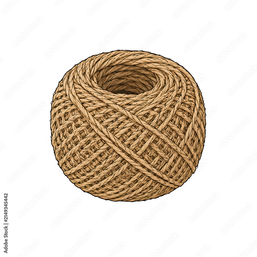 Obraz premium Natural jute twine string ball