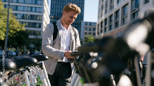 Professional Unlocking Shared Bicycle for Sustainable Urban Commute in Modern City District