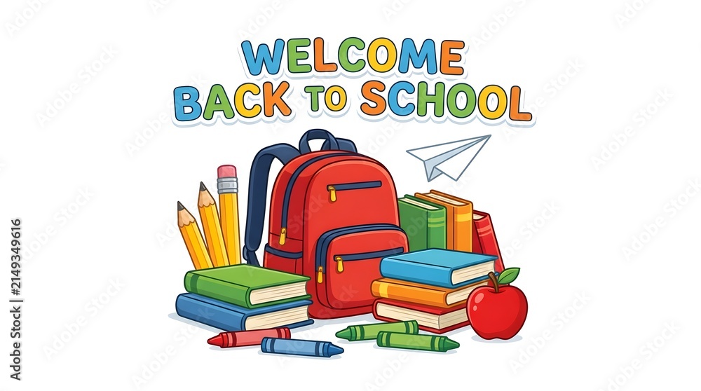 Naklejka premium back to school