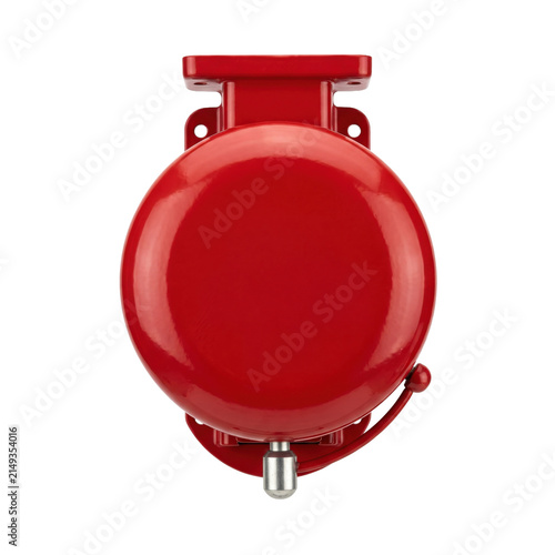 Foto Classic red electric bell for fire alarm systems and industrial signaling