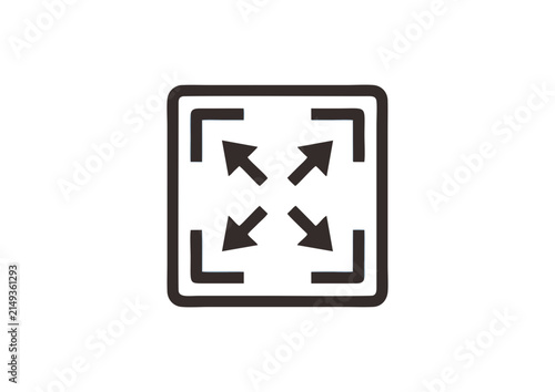 Expand and Full Screen Graphical Interface Icon Representing Scaling and Zooming Web Functionality