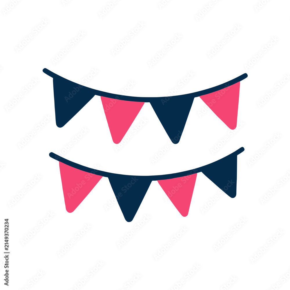 Obraz premium Reveal party bunting gender reveal icon vector