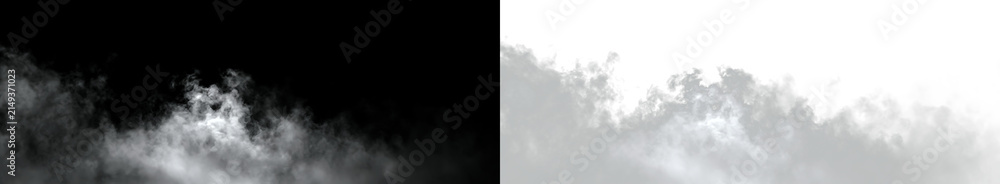 Fototapeta premium Clouds form and disperse in a blue sky with a hint of sunlight during midday hours in an open space