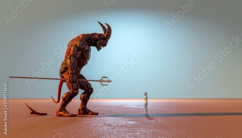 Colorful Mythical Creature Walking on Sand.
