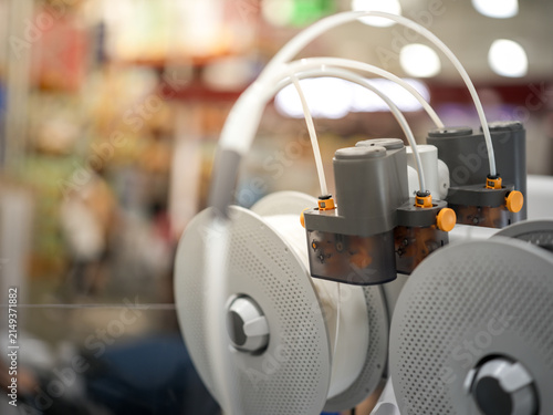 Konstfotografi 3D printing equipment consumable components inside exhibition hall