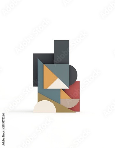Colorful paper stack with upward arrow on laptop.