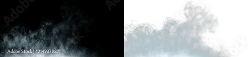 Fotografía White smoke drifting against transparent background in a simple scene