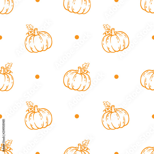 seamless pattern with pumpkins
