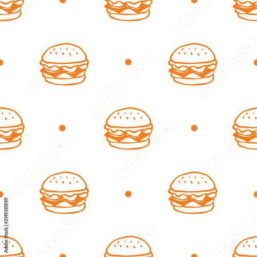 seamless pattern with burger