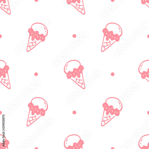 seamless pattern with ice cream