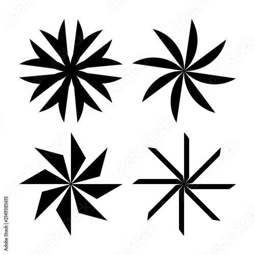 Abstract Floral Radial Shape Collection