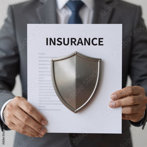 Realistic Insurance Secure. Conceptual Illustration Of Insurance Or Assurance