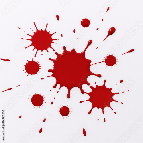 Pastel Art Splash Heart. Red Paint Splashes On A White Background In Grunge Clip Art