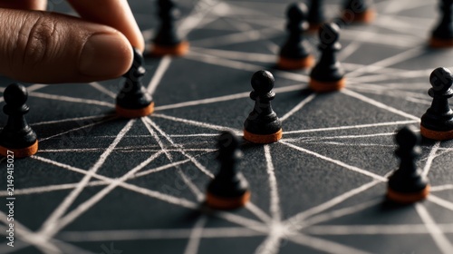 Strategic placement of game pieces in a network