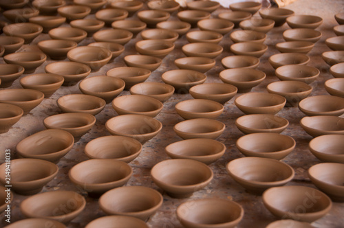 Foto Abstract background of earthen pot.
