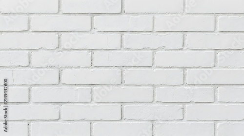 Clean white painted brick wall texture with subtle surface details with background