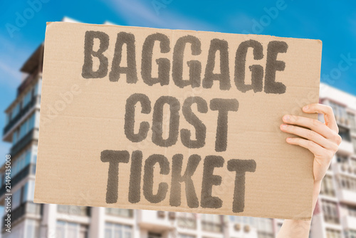 Canvastavla "Baggage Cost Ticket" The fee for checked luggage exceeded the fare price