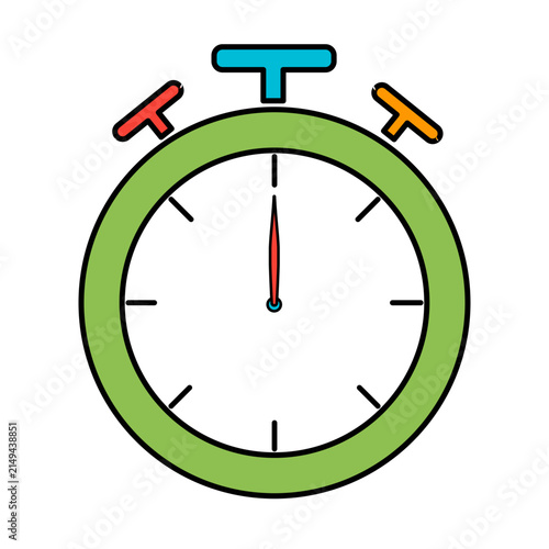 Colorful stopwatch icon representing time management, urgency, speed, and measurement for business and sports.