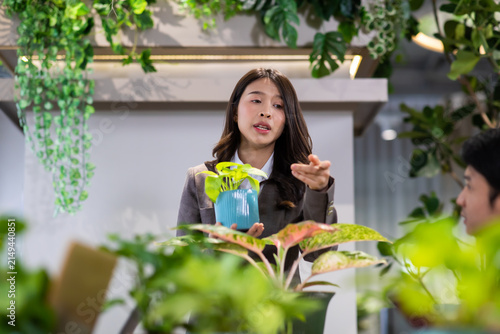 Marketers are proposing a new method of selling tree concepts for attending marketing conferences. Professional business teamwork diverse company people in meeting