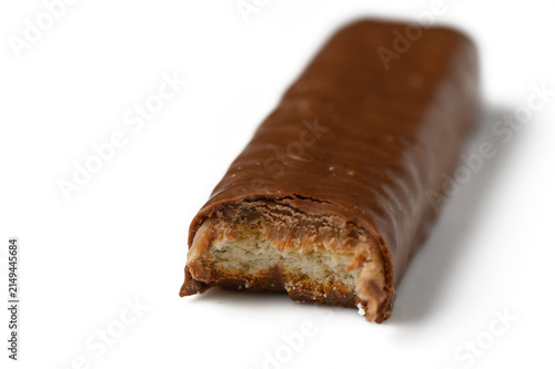 Fotografía Sweet and decadent chocolate bar with a creamy filling captured close-up view